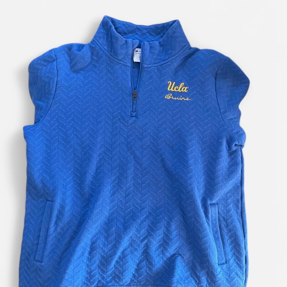 Champion Blue Quilted Sweatshirt Hoodie